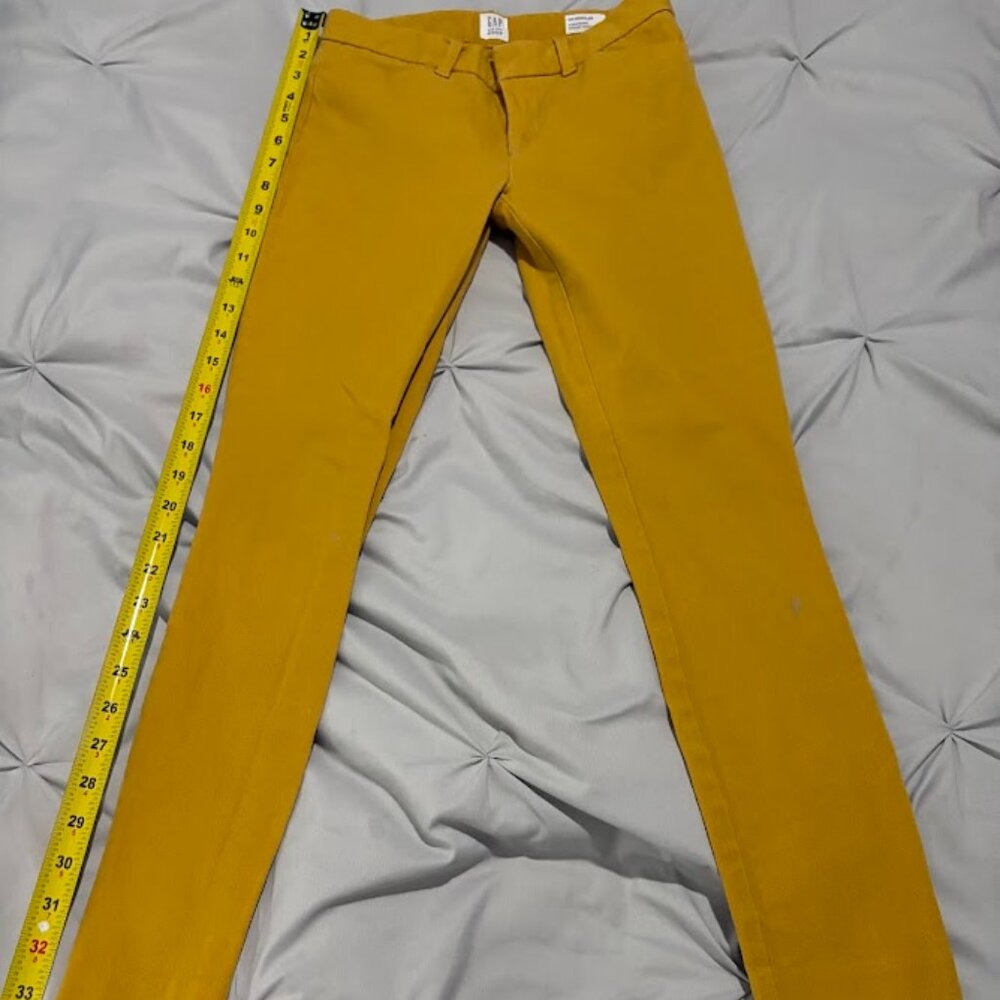 GAP SIGNATURE SKINNY ANKLE – SIZE 00 – MUSTARD YELLOW